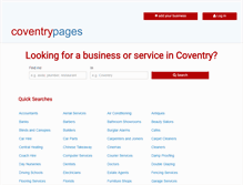 Tablet Screenshot of coventrypages.co.uk